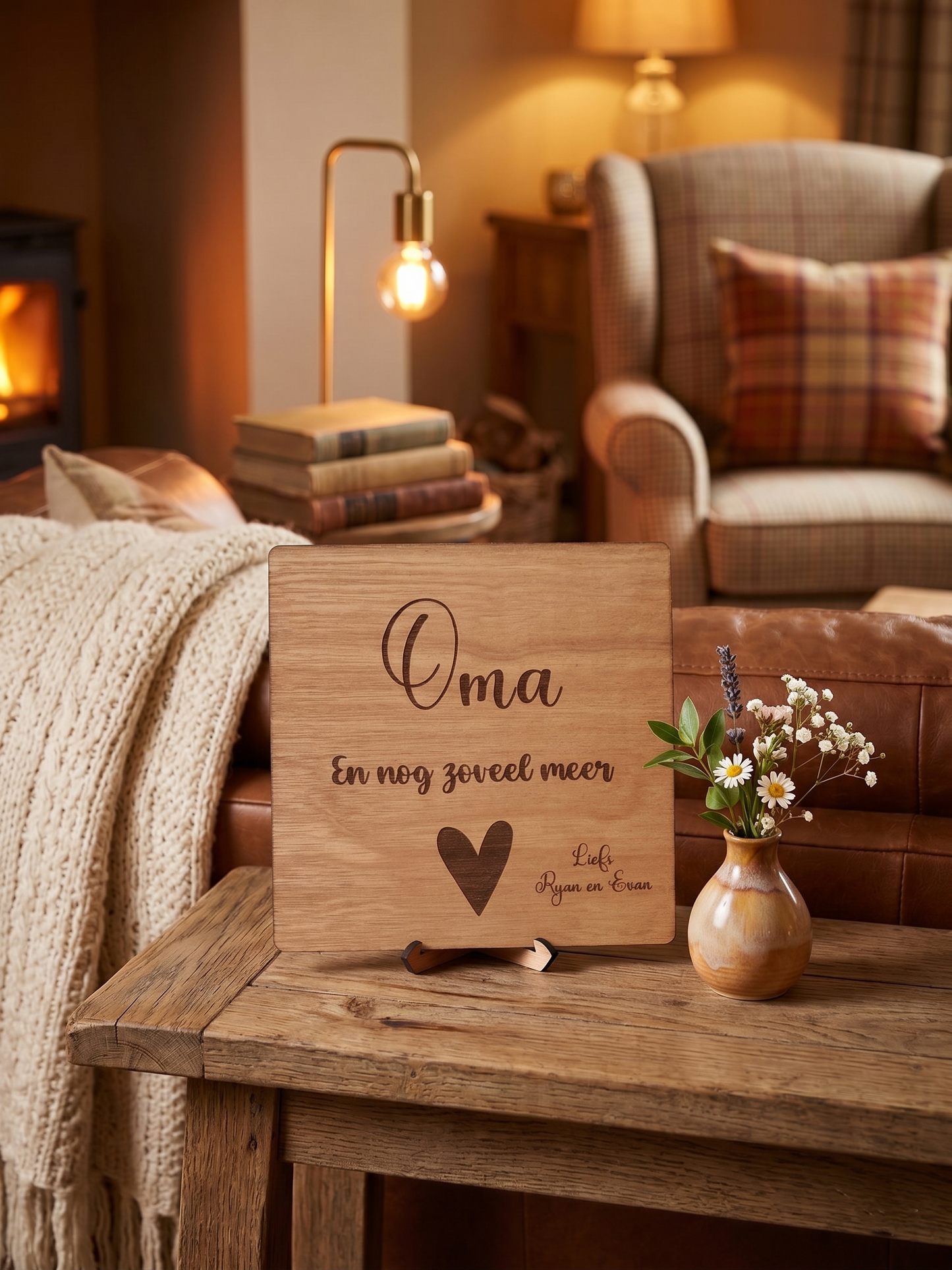 Houten bordje oma