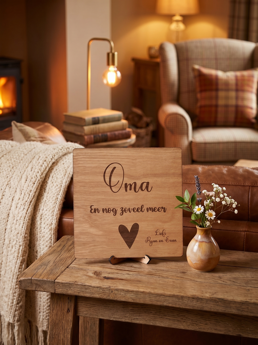 Houten bordje oma